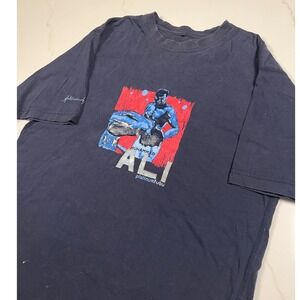Platinum Fubu Muhammad Ali T-Shirt Mens Navy Blue Vintage 90s Streetwear XL